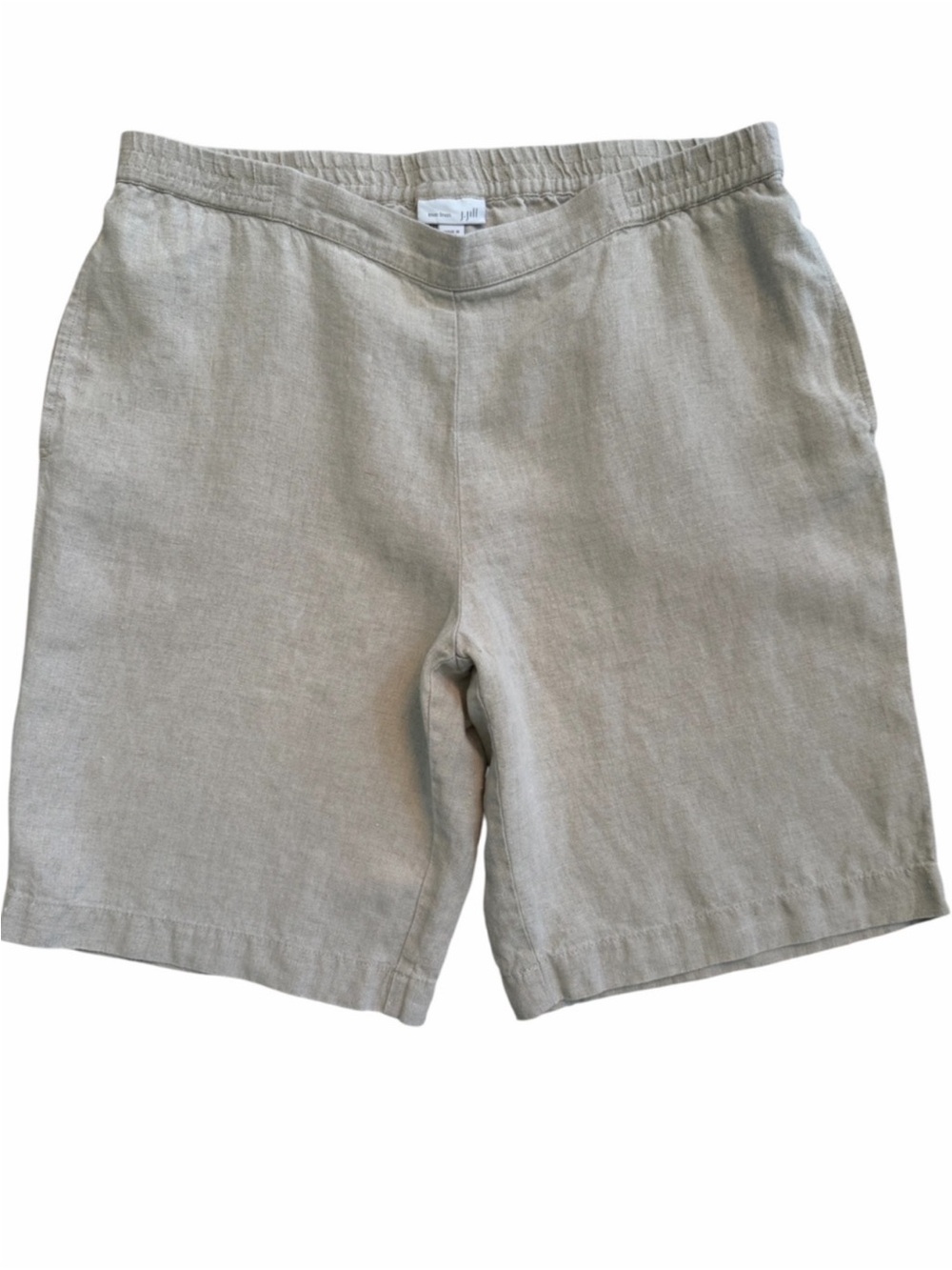 J. Jill Linen Blend Bermuda Shorts in Light Sage